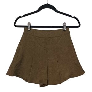 SHEIN MOD Skirt XSmall NWT Green Corduroy Mini Pleat A Line Preppy Summer